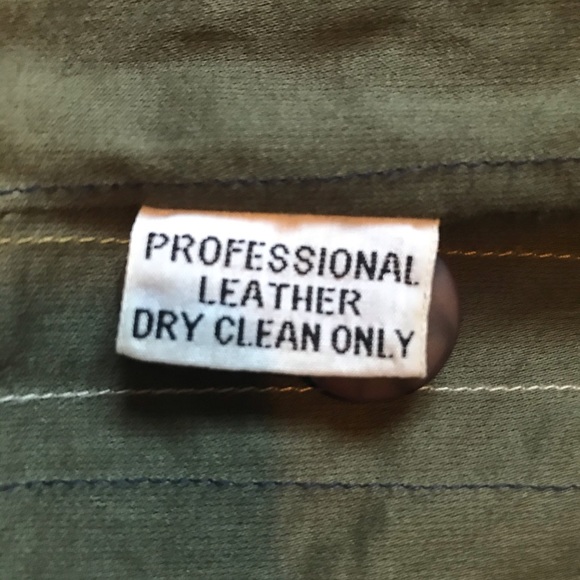 Olive Green Indigo Palms Leather Jacket - Picture 4 of 5